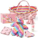 ARTST Unicorn Reborn Doll Set Soft Bassinet-0