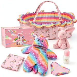 ARTST Unicorn Reborn Doll Set Soft Bassinet-0