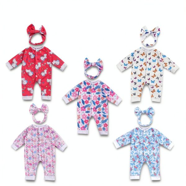 BABESIDE 10‑Piece Reborn Baby Doll Clothes Set with Matching Headbands-1