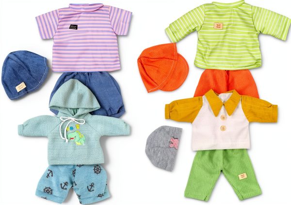 Fromeasy Doll Clothing Set 4‑Piece Outfit for Girls 3‑6 – Bright-0