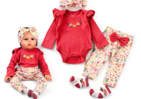 Reborn Doll Clothing Set Pedolltree 22‑inch with Headband Jumpsuit-0