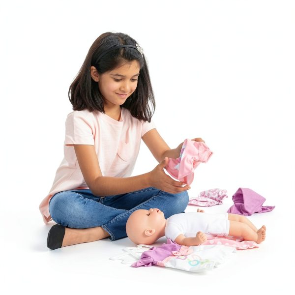 Melissa and Doug 6‑Piece Pink Purple Doll Outfit for 12‑18 Inch Dolls-6