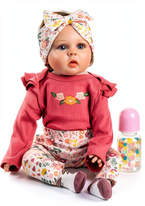 Reborn Doll Clothing Set Pedolltree 22‑inch with Headband Jumpsuit-3