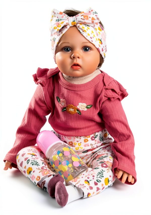 Reborn Doll Clothing Set Pedolltree 22‑inch with Headband Jumpsuit-2