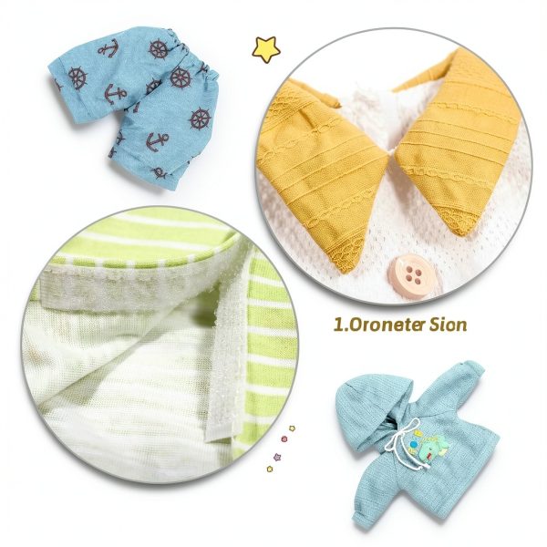 Fromeasy Doll Clothing Set 4‑Piece Outfit for Girls 3‑6 – Bright-1
