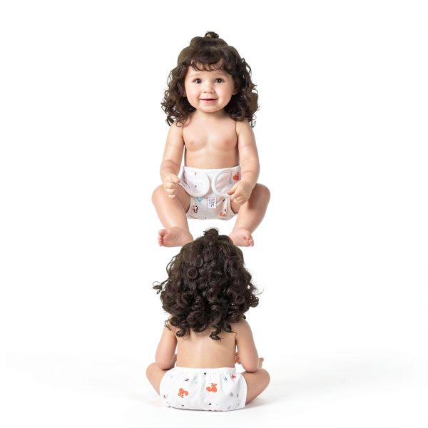 BABESIDE Reborn Doll Diapers Set 4 Patterns Soft Cloth 17-24in-4