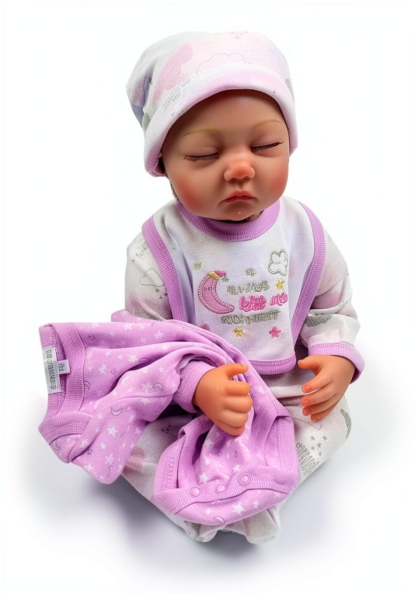 Babyfere Reborn Doll Clothing Set 22‑inch Girls Outfit 5‑Piece Cotton-4