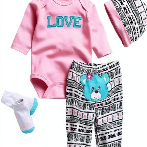 NPK Reborn Doll Clothing Set 100% Cotton White Pink 20‑22″ Dolls-0