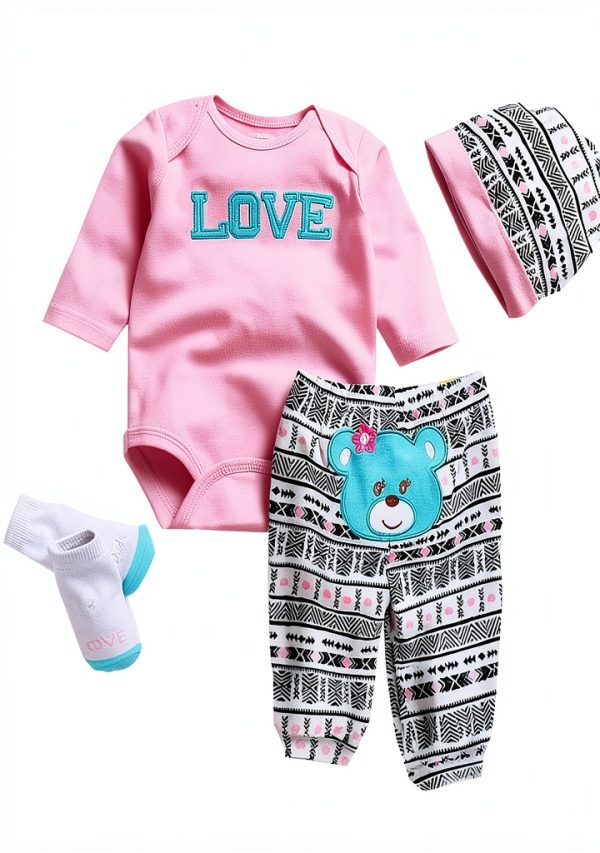 NPK Reborn Doll Clothing Set 100% Cotton White Pink 20‑22″ Dolls-0