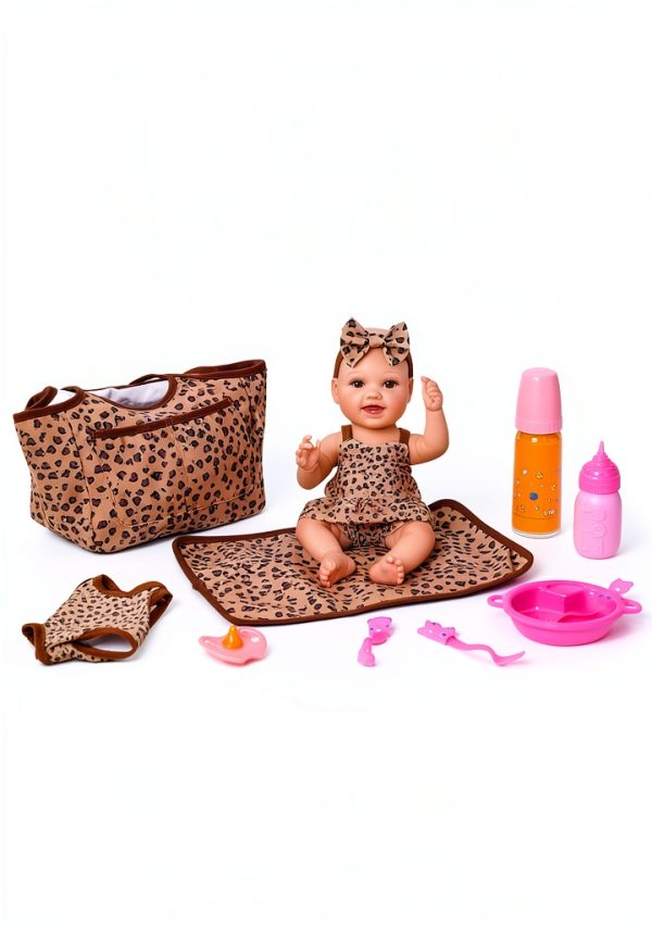 BABESIDE Baby Doll Accessory Set with Feeding Kit, Two Outfits & Tote-5
