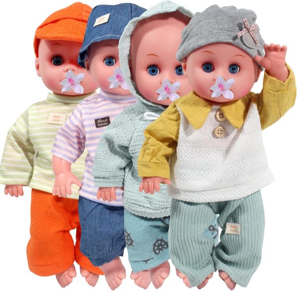 Fromeasy Doll Clothing Set 4‑Piece Outfit for Girls 3‑6 – Bright-4