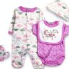 Babyfere Reborn Doll Clothing Set 22‑inch Girls Outfit 5‑Piece Cotton-0