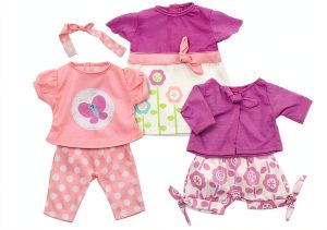 Melissa and Doug 6‑Piece Pink Purple Doll Outfit for 12‑18 Inch Dolls-0