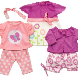 Melissa and Doug 6‑Piece Pink Purple Doll Outfit for 12‑18 Inch Dolls-0