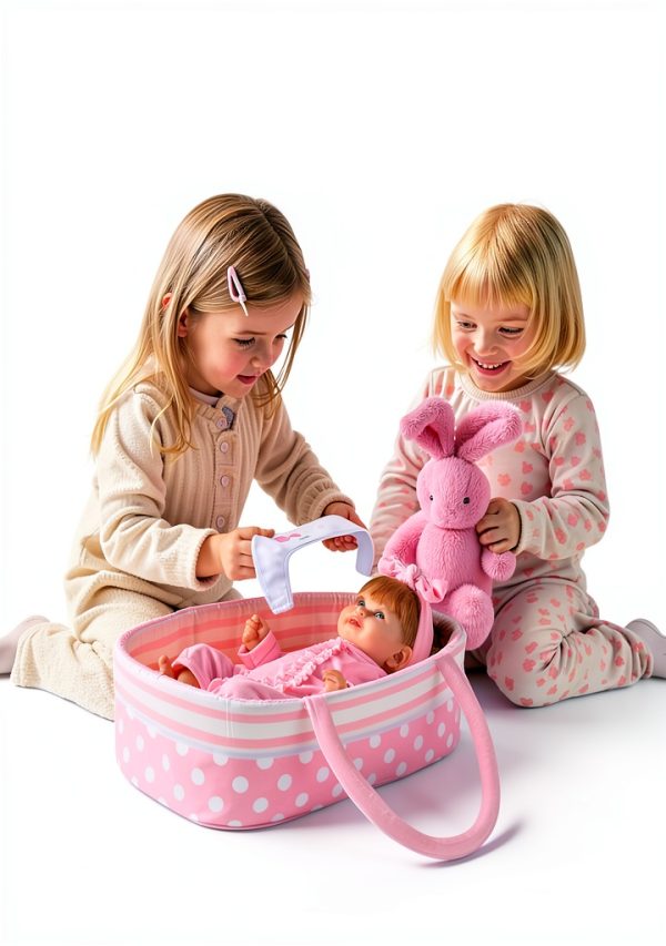 Babeside 8-Piece Baby Doll Set with Bassinet for 17-22 Inch Dolls-5